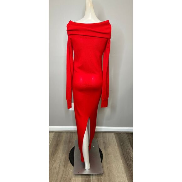 STELLA MCCARTNEY Off-the-shoulder wool maxi dress XS $1990 - Picture 8 of 11